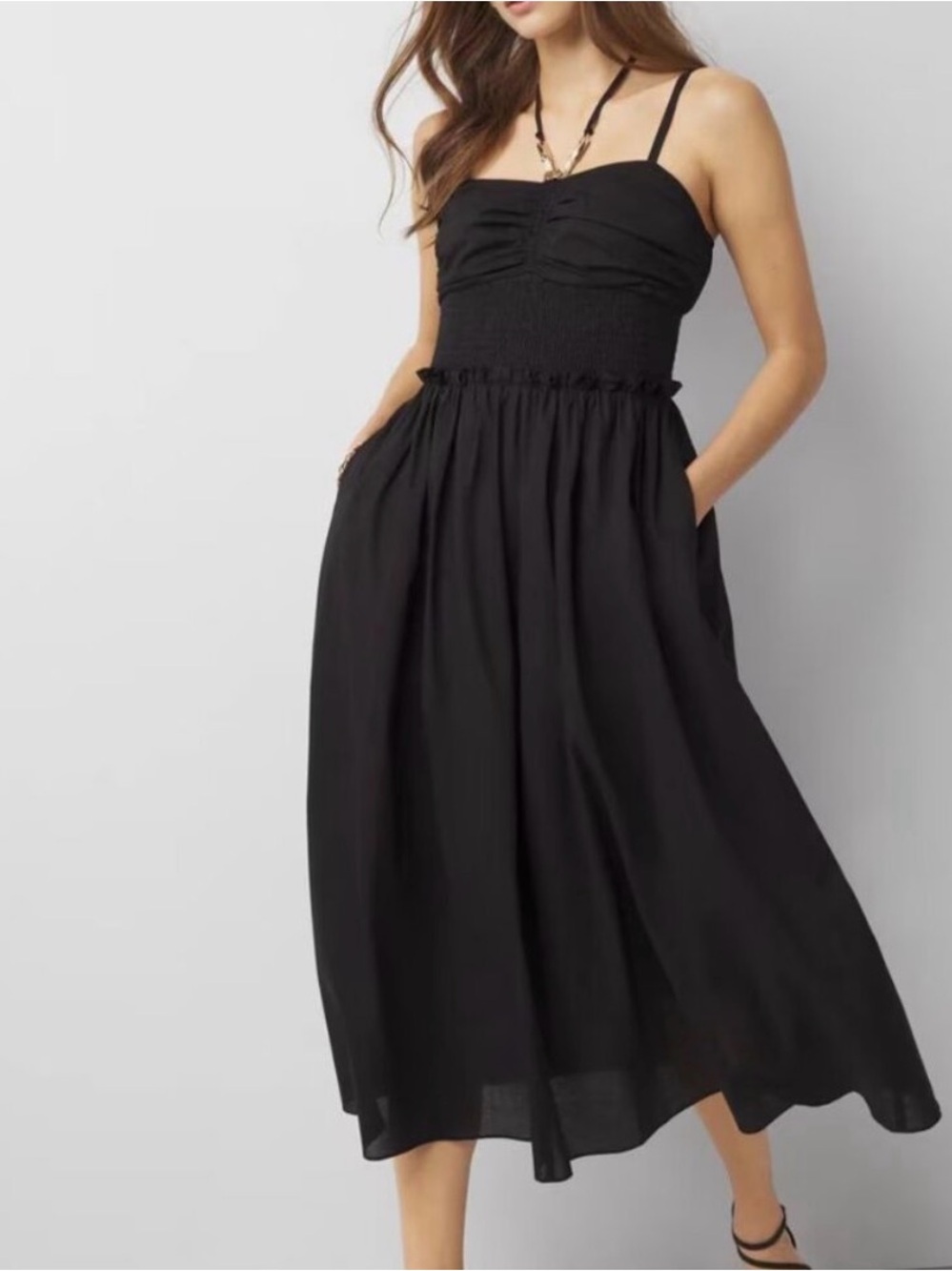 NWT WHBM Cotton poplin embellished dress size 10